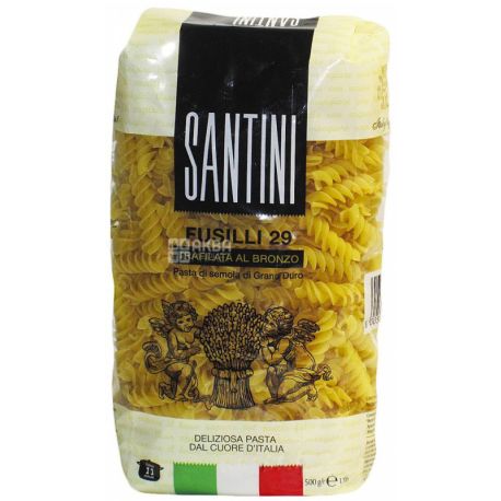 Santini Fusilli №29, 500 г, Макароны Спирали Сантини Фузилли