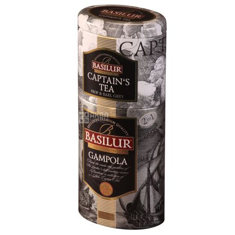 Basilur Captain's tea, Gampola, 125 г, Чай Базилур Гампола, черный с бергамотом, ж/б