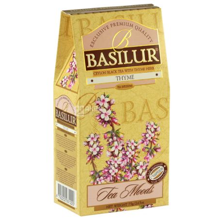 Basilur Herbal infusions Thyme, Black Tea, 75 g