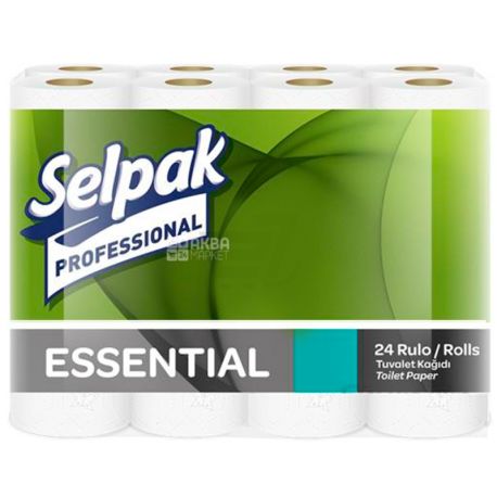 Selpak Professional Essential, 24 рул., Туалетная бумага Селпак Профешнл Эссеншл, 2-х слойная