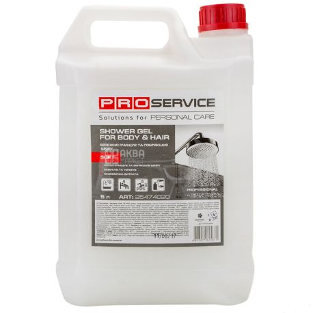 Pro Service Soft Gel-shampoo for hair and body with balm, 5 l