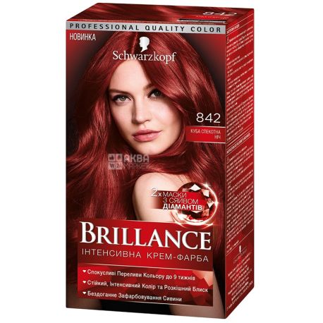 Brillance 842, Крем-фарба для волосся, Куба Спекотна ніч, 142,5 мл