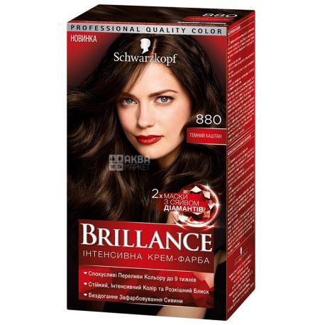 Brillance 880 Dark Chestnut, hair dye, 142.5 ml