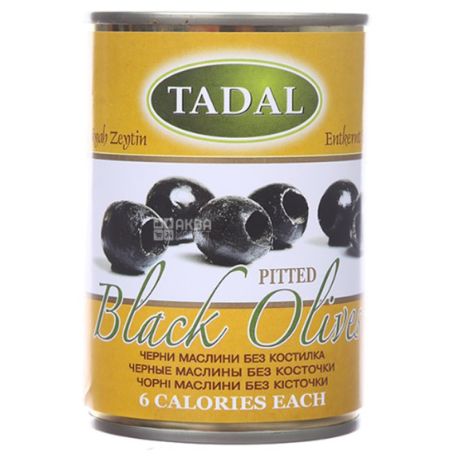 TADAL, Маслины черные без косточек, 280 г