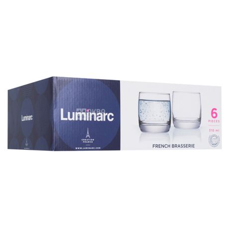 Набір склянок, Luminarc Французький ресторан, низькі, 310 мл, 6 шт.