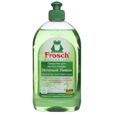 Frosch, 500 мл, Бальзам для посуду, Зелений лимон