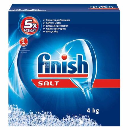Finish, 5 Actions, 4 кг, Сіль для посудомийних машин