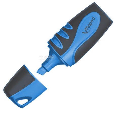 Maped Fluo Peps Soft, Маркер Мапед Софт, текстовий, Блакитний, 1 шт.