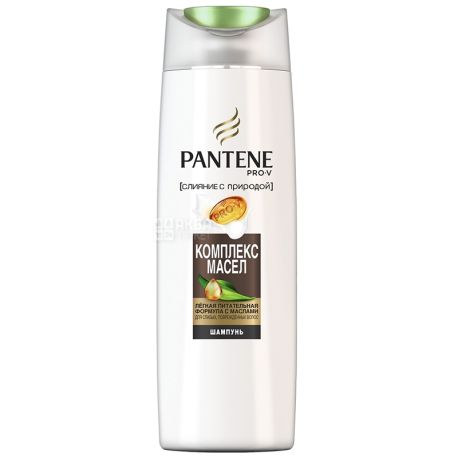 Pantene Pro-V, 400 мл, Шампунь для слабых, повреждённых волос, Слияние с природой Oil Therapy