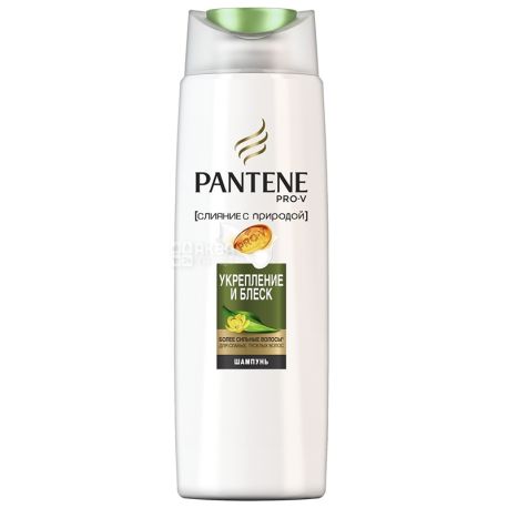 Pantene Pro-V, 250 мл, Шампунь для слабых,тусклых волос, Слияние с природой, Укрепление и блеск