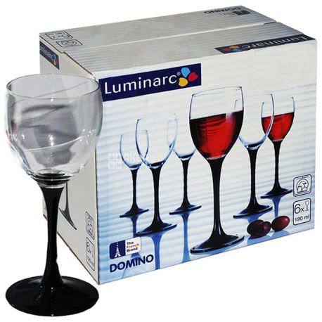 Набір келихів Luminarc Domino для вина, 190 мл, 6 шт.