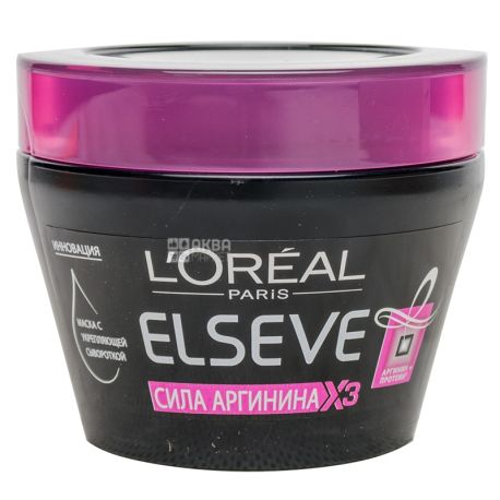 L'Oreal Elseve, 300 мл, Маска для волосся, Сила аргініну х3