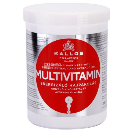 Kallos Multivitamin, 1 л, Маска для відновлення волосся, Мультивітамін