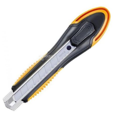 Stationery knife 18 mm, black with yellow, TM Maped