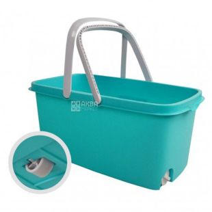 Мій дім, 42х23х18 см, Відро для прибирання пластикове на колесах, 17 л