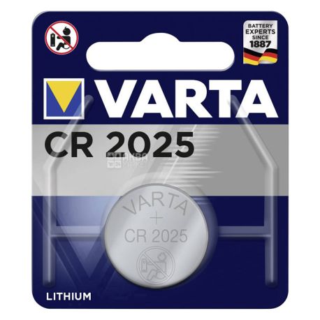 Батарейка Varta CR 2025, литий, таблеточного типа, 1 шт