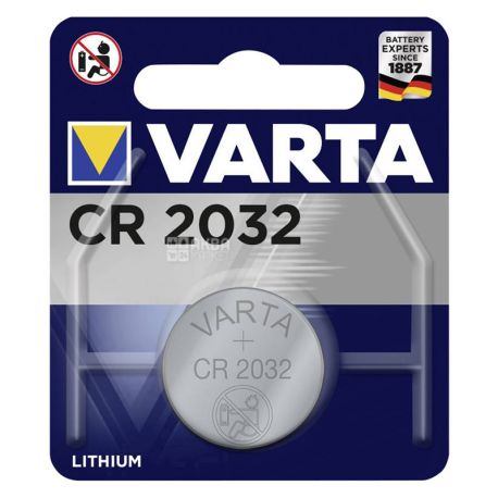 Батарейка Varta CR 2032, литий, таблеточного типа, 1 шт