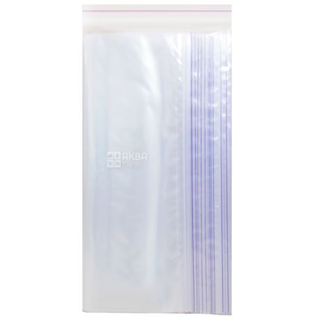 Packages with zip-lock, 150x250 mm, 100 pcs
