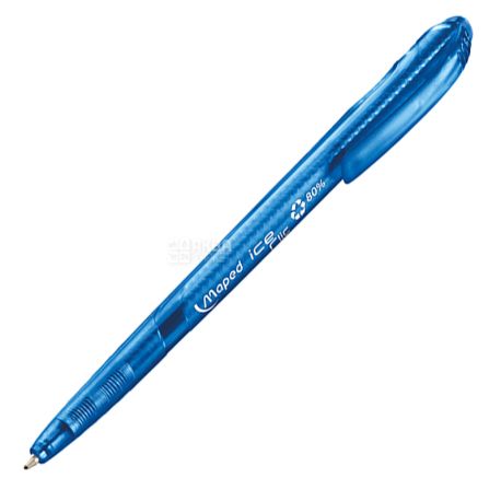 Maped Ice Click, Ручка шариковая автоматическая синяя, 12 шт