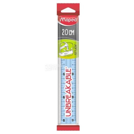 Maped unbreakable, Лінійка пластикова, міцна, 20 см
