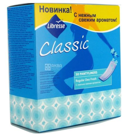 Libresse, Classic Regular, 50 шт., Щоденні прокладки