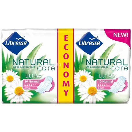 Libresse Natural Care Ultra Clip Normal pads, hygienic, 20 pcs.