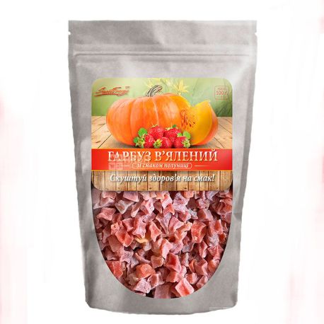 Sweet Energy Гарбуз в'ялений зі смаком полуниці, 100 г