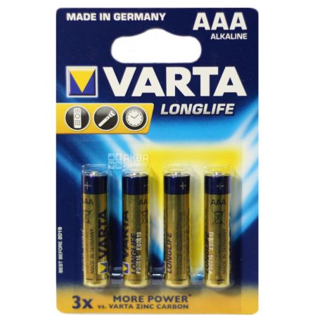 Варта Батарейки Longlife Power AAА, алкалин, 4 шт.