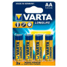 VARTA Longlife, AA, 4 шт.,Батарейки щелочные, LR6