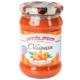Здорова родина, 350 г, Облепиха измельченная с сахаром
