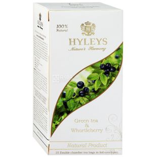 Hyleys Nature's Harmony, 25 пак, Чай зеленый Хэйлис Гармония Природы, Черника