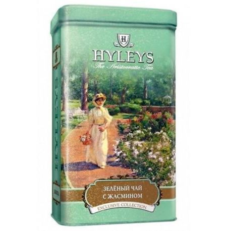Hyleys English Green Jasmine, 125 г, Чай зелений Хейліс Інгліш Грін Жасмин, ж/б