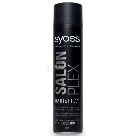 Syoss Salon Plex, Hairspray (4), Against Dryness, 400 ml