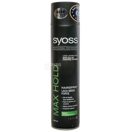 Syoss Max Hold, Hairspray, 400 ml