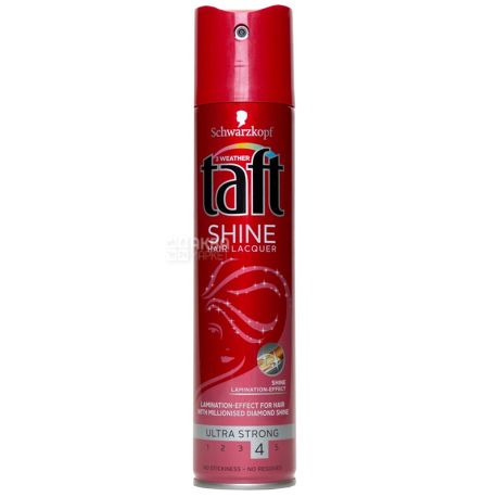 Taft Shine, 250 мл, Лак для волосся, фіксація 4, Сяйво діамантів