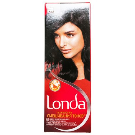 Londa Color, Крем-краска для волос с технологией смешения тонов, Тон 11, Черный