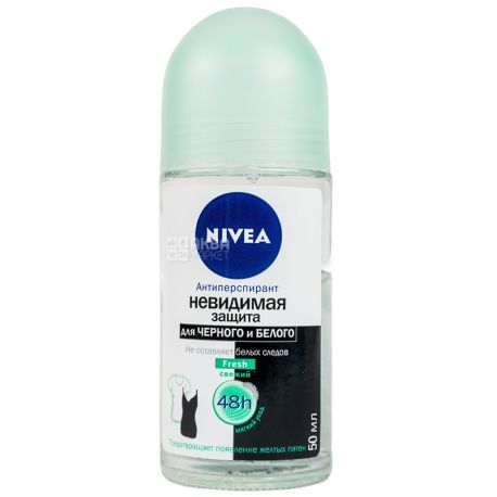 Nivea Fresh, 50 мл, Дезодорант-антидепрессант, Защита для черного и белого