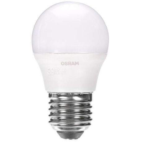 Osram LED, LED lamp, E14 base, 6,5W, 4000K, 220V, cold glow, 550lm