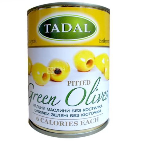 Зеленые оливки без косточек, 280 г, ТМ Tadal