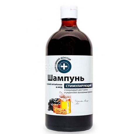 Домашній доктор, 1 л, Шампунь, Стимулюючий, Мумійо алтайське та мед