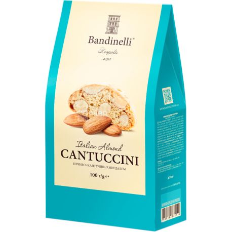 Bandinelli Cantuccini, 100 г, Печиво з мигдалем