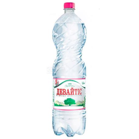 Девайтис, 1,5 л, Упаковка 6 шт., Вода минеральная негазированная, ПЭТ