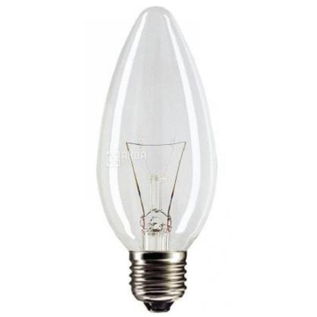 Philips, Лампа розжарювання Свічка, цоколь E27, 60W, 230V, 2700 К, тепле світіння, 710 Lm
