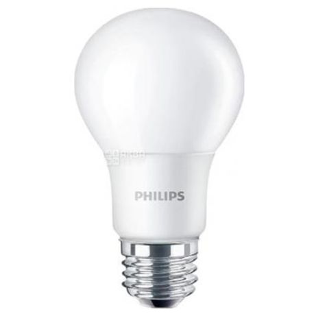Philips, LED Bulb, Лампа світлодіодна, цоколь E27, 5W, 6500K, 230 V, холодне біле світіння, 350 Lm