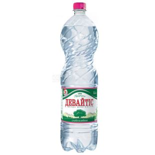 Девайтис, 1,5 л, Вода минеральная слабогазированная, ПЭТ
