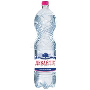 Девайтис, 1,5 л, Вода минеральная сильногазированная, ПЭТ
