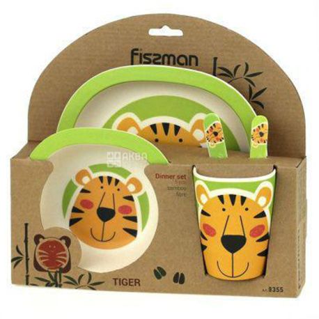 Fissman Tiger Cub, Children's Set, 5 Pieces, Bamboo Fiber