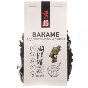 Джей Ес, водоросли морские сушеные, Вакаме, 30 г
