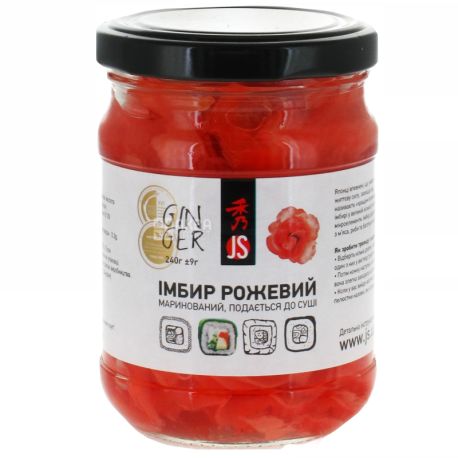 JS имбирь маринованный розовый 240 г