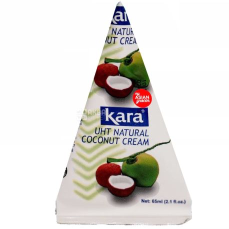 Kara, Coconut cream, 65 мл, Кара, Крем-сливки кокосовые, 24%